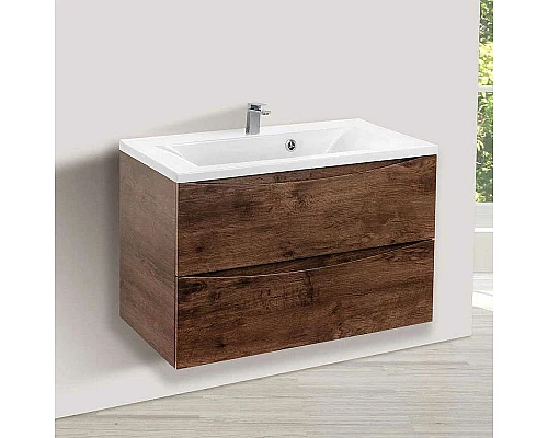 Приобрести Тумба под раковину Vincea Mia 90 VMC-2MA900RW подвесная R.Wood в магазине сантехники Santeh-Crystal.ru