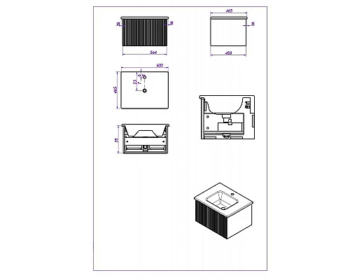 Приобрести Тумба под раковину WellWant Aura 60 WWM000600G подвесная Серо-зеленая в магазине сантехники Santeh-Crystal.ru