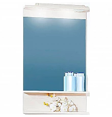 Зеркало Бриклаер Чили 55 4627125414930 с подсветкой Светлая лиственница