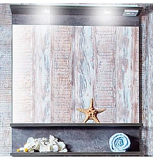 Зеркало Бриклаер Чили 80 4627125415173 с подсветкой Цемент