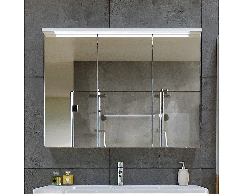 Купить Зеркальный шкаф Бриклаер Кристалл 95 4627125416002 с подсветкой Белый в магазине сантехники Santeh-Crystal.ru