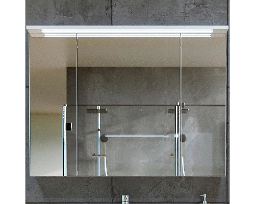 Купить Зеркальный шкаф Бриклаер Кристалл 95 4627125416002 с подсветкой Белый в магазине сантехники Santeh-Crystal.ru