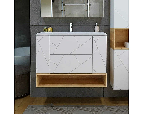 Заказать Ниша для тумбы Бриклаер Кристалл 100 4627125415869 Дуб Бунратти в магазине сантехники Santeh-Crystal.ru