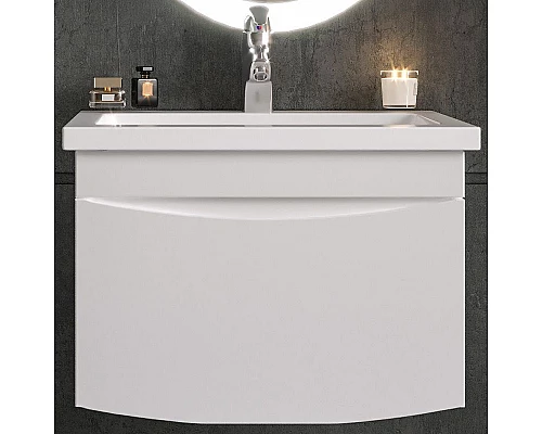 Купить Тумба под раковину Бриклаер Вега 60 4627125414053 подвесная Белый глянец в магазине сантехники Santeh-Crystal.ru
