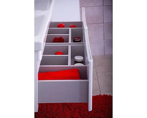 Заказать Тумба под раковину Бриклаер Вега 125 4627125414084 подвесная Белый глянец в магазине сантехники Santeh-Crystal.ru