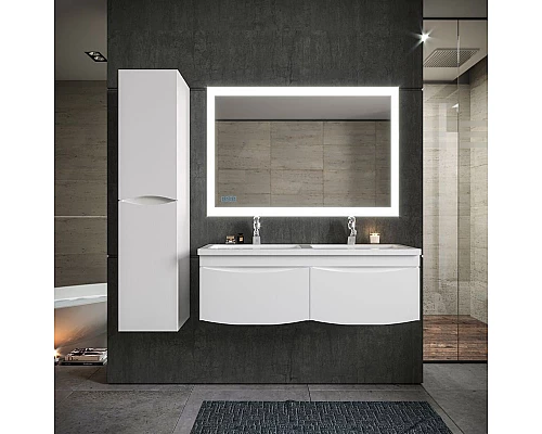 Заказать Тумба под раковину Бриклаер Вега 125 4627125414084 подвесная Белый глянец в магазине сантехники Santeh-Crystal.ru