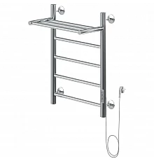 Электрический полотенцесушитель Aquanet Mauro 60х50 R 282006 с полкой Хром