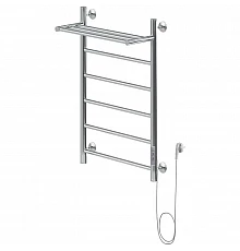 Электрический полотенцесушитель Aquanet Mauro 80х50 R 282007 с полкой Хром