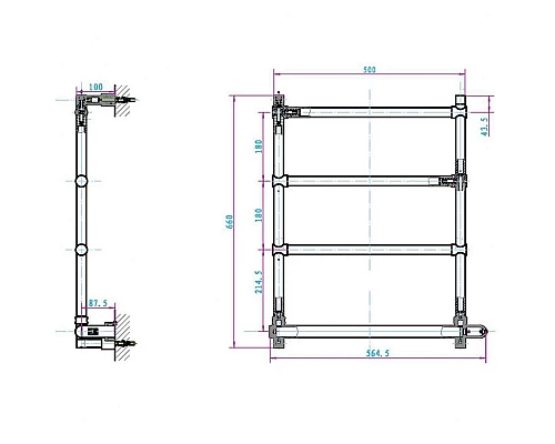 Купить Электрический полотенцесушитель Boheme Medici 704 Бронза в магазине сантехники Santeh-Crystal.ru