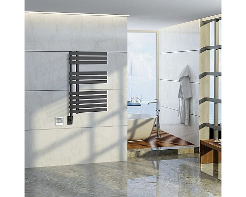 Купить Электрический полотенцесушитель Boheme Venturo 721-B Черный матовый в магазине сантехники Santeh-Crystal.ru