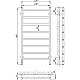 Заказать Электрический полотенцесушитель Laris Феличия ЧК8 400х800 L 73207589 Белый муар в магазине сантехники Santeh-Crystal.ru