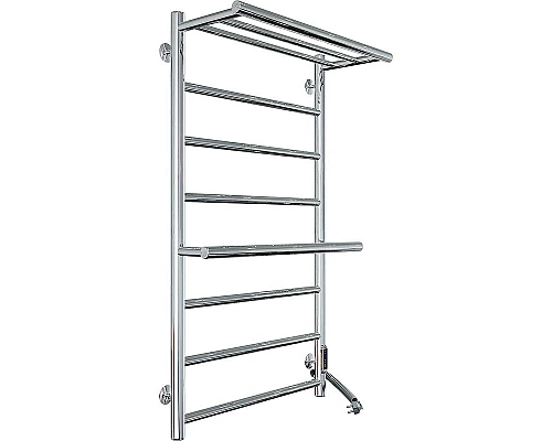 Купить Электрический полотенцесушитель Laris Лавина П9 500x800 R 73207651 с полкой Хром в магазине сантехники Santeh-Crystal.ru