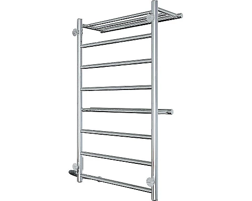 Купить Электрический полотенцесушитель Laris Лавина П9 500x800 R 73207651 с полкой Хром в магазине сантехники Santeh-Crystal.ru