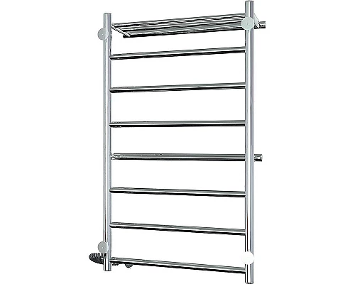 Купить Электрический полотенцесушитель Laris Лавина П9 500x800 R 73207651 с полкой Хром в магазине сантехники Santeh-Crystal.ru