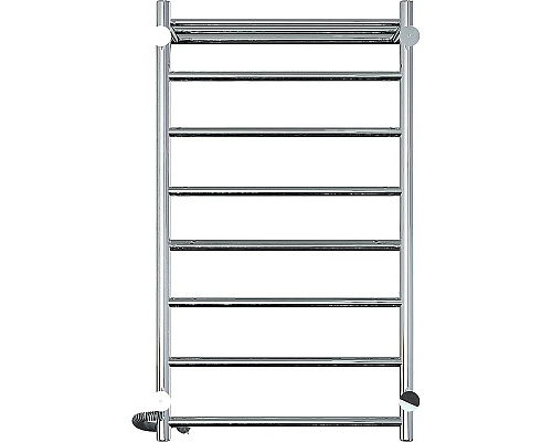 Купить Электрический полотенцесушитель Laris Лавина П9 500x800 R 73207651 с полкой Хром в магазине сантехники Santeh-Crystal.ru