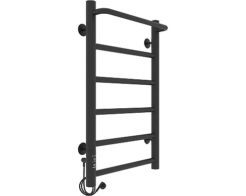 Приобрести Электрический полотенцесушитель Laris Прайм ЧКЧ П6 400x600 L 73207592 Черный муар в магазине сантехники Santeh-Crystal.ru