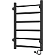 Приобрести Электрический полотенцесушитель Laris Прайм ЧКЧ П6 400x600 L 73207592 Черный муар в магазине сантехники Santeh-Crystal.ru