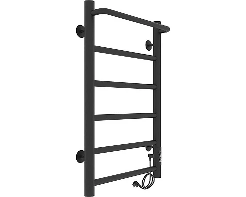 Приобрести Электрический полотенцесушитель Laris Прайм ЧКЧ П6 400x600 R 73207593 Черный муар в магазине сантехники Santeh-Crystal.ru