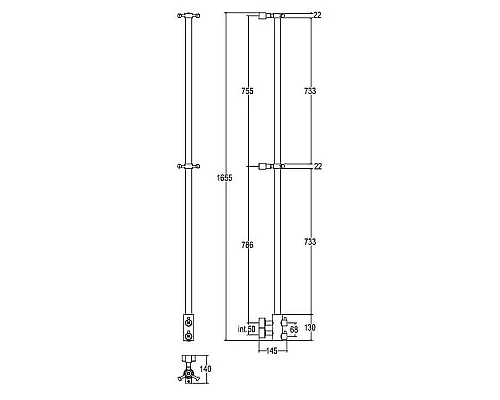 Заказать Водяной полотенцесушитель Margaroli Arcobaleno 416LCR Хром в магазине сантехники Santeh-Crystal.ru