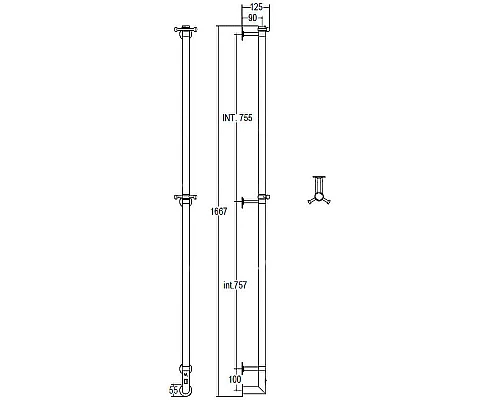 Купить Электрический полотенцесушитель Margaroli Arcobaleno 616 BOX 616CRB-1650 Хром в магазине сантехники Santeh-Crystal.ru