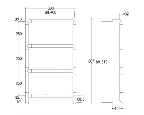 Заказать Электрический полотенцесушитель Margaroli Sereno 55824704CRNB Хром в магазине сантехники Santeh-Crystal.ru