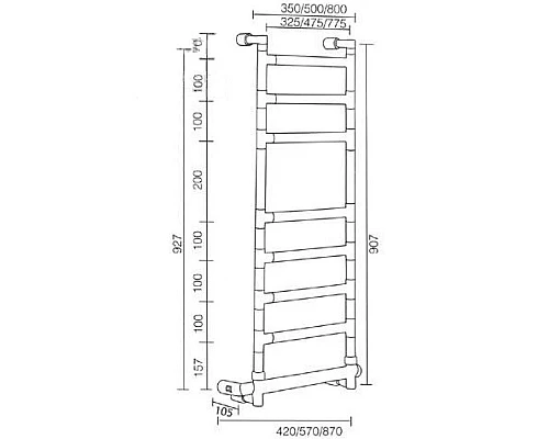 Заказать Электрический полотенцесушитель Margaroli Sereno 58447508CRB Хром в магазине сантехники Santeh-Crystal.ru