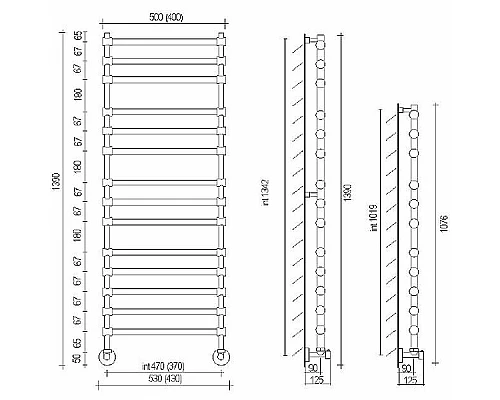 Заказать Водяной полотенцесушитель Margaroli Sole 4643714GON Золото в магазине сантехники Santeh-Crystal.ru