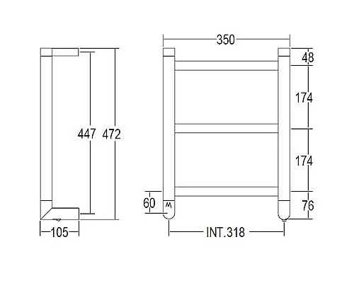 Купить Электрический полотенцесушитель Margaroli Sole 540/S Хром в магазине сантехники Santeh-Crystal.ru