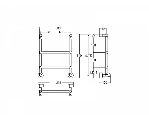 Купить Водяной полотенцесушитель Margaroli Sole 4424703CRN Хром в магазине сантехники Santeh-Crystal.ru