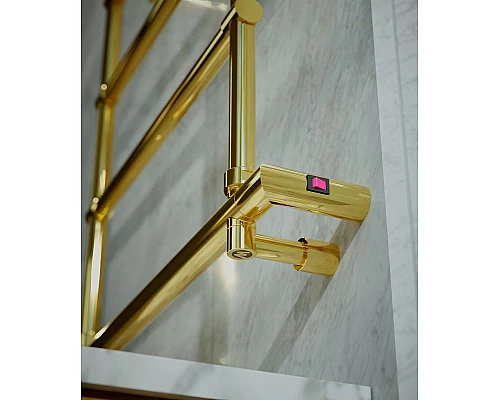 Приобрести Электрический полотенцесушитель Margaroli Sole 542-6 BOX 5424706GONB Золото в магазине сантехники Santeh-Crystal.ru