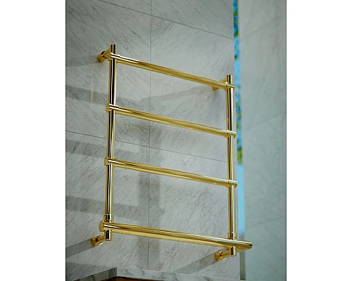 Купить Электрический полотенцесушитель Margaroli Sole 542-4 BOX 5424704GONB Золото в магазине сантехники Santeh-Crystal.ru