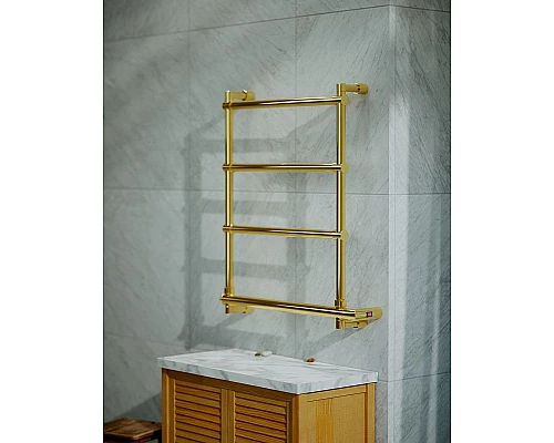 Купить Электрический полотенцесушитель Margaroli Sole 542-4 BOX 5424704GONB Золото в магазине сантехники Santeh-Crystal.ru