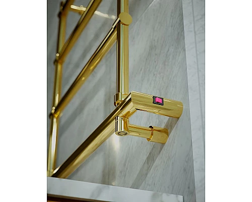 Купить Электрический полотенцесушитель Margaroli Sole 542-4 BOX 5424704GONB Золото в магазине сантехники Santeh-Crystal.ru