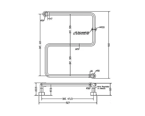 Купить Водяной полотенцесушитель Margaroli Vento 408S610MB Черный матовый в магазине сантехники Santeh-Crystal.ru