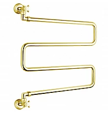 Водяной полотенцесушитель Margaroli Vento 400SPGO поворотный Золото