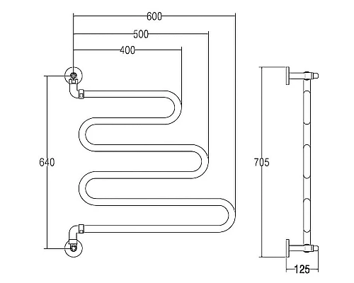 Приобрести Водяной полотенцесушитель Margaroli Vento 405WH Белый в магазине сантехники Santeh-Crystal.ru