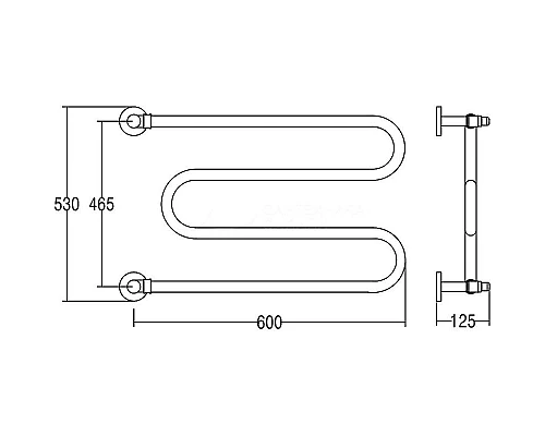 Приобрести Водяной полотенцесушитель Margaroli Vento 402GO Золото в магазине сантехники Santeh-Crystal.ru