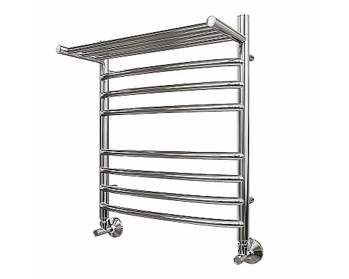 Заказать Водяной полотенцесушитель Point Альфа PN05156SP П7 500x600 с полкой Хром в магазине сантехники Santeh-Crystal.ru