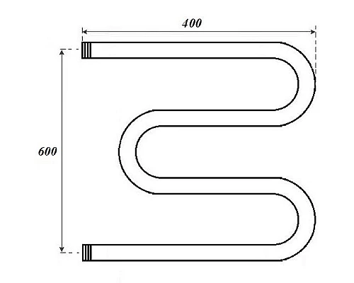 Заказать Водяной полотенцесушитель Point М-образный PN37664 600x400 Хром в магазине сантехники Santeh-Crystal.ru