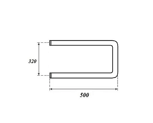 Заказать Водяной полотенцесушитель Point П-образный PN35335 320x500 Хром в магазине сантехники Santeh-Crystal.ru