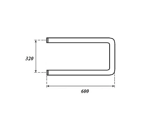 Купить Водяной полотенцесушитель Point П-образный PN35336 320x600 Хром в магазине сантехники Santeh-Crystal.ru