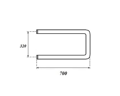 Заказать Водяной полотенцесушитель Point П-образный PN35337 320x70 Хром в магазине сантехники Santeh-Crystal.ru