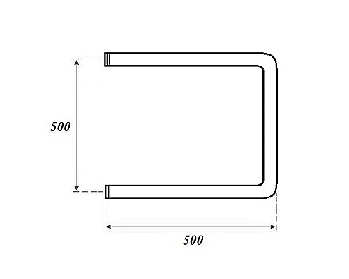 Заказать Водяной полотенцесушитель Point П-образный PN35555 500x500 Хром в магазине сантехники Santeh-Crystal.ru