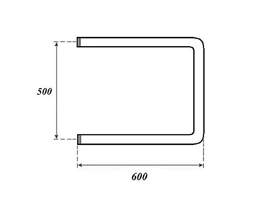 Заказать Водяной полотенцесушитель Point П-образный PN35556 500x600 Хром в магазине сантехники Santeh-Crystal.ru