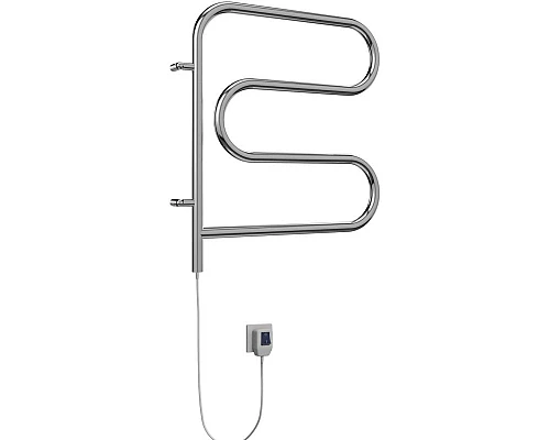 Приобрести Электрический полотенцесушитель Terminus F-образный 600x600 4620768883897 поворотный Хром в магазине сантехники Santeh-Crystal.ru