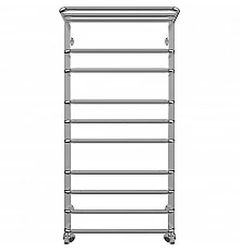 Водяной полотенцесушитель Terminus Арктур П10 500х1031 4620768886584 с полкой Хром