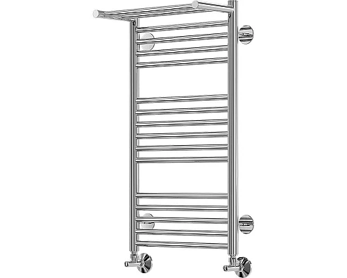 Купить Водяной полотенцесушитель Terminus Аврора П16 400x780 4660059582351 с полкой Хром в магазине сантехники Santeh-Crystal.ru