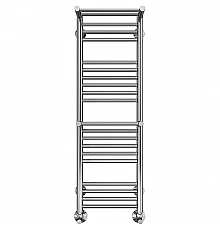 Водяной полотенцесушитель Terminus Аврора П20 300x1010 4660059582146 с полкой Хром