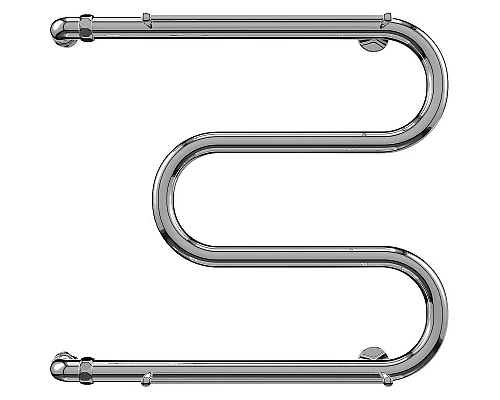 Заказать Водяной полотенцесушитель Terminus М-образный 500x700 4620768880353 с полкой Хром в магазине сантехники Santeh-Crystal.ru