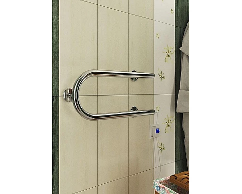 Приобрести Электрический полотенцесушитель Terminus П-образный 500x200 4620768883934 Хром в магазине сантехники Santeh-Crystal.ru